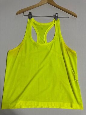 Lululemon Neon Yellow Racerback Performance Tank Top - Women